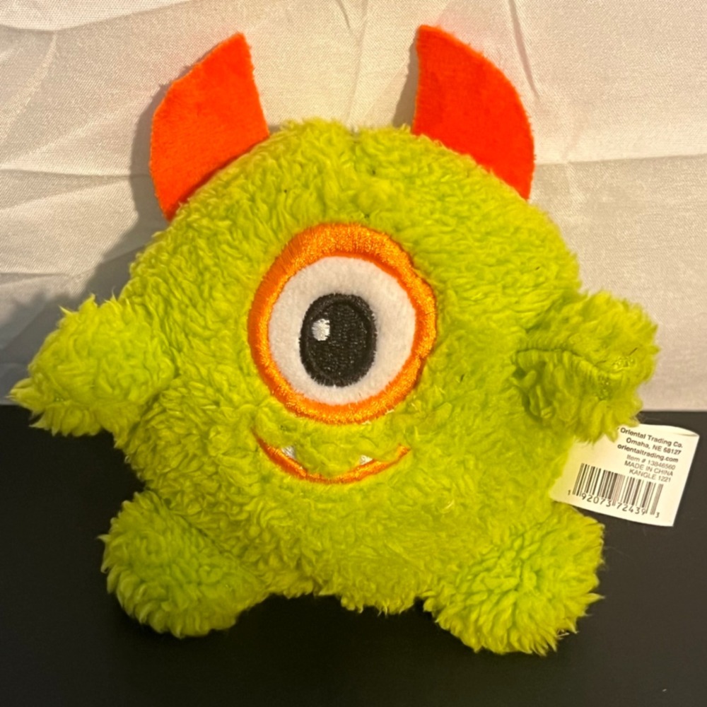 Monsters Inc waz Small Plush Monster Lime Green Excellent Shaggy‎ 13846560